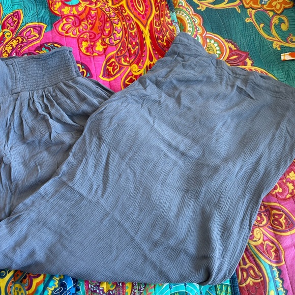 Mudd Boho High Waisted Blue Pants Size Large - Picture 3 of 7